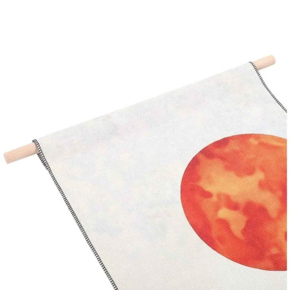 Retro Mountain Sunset/Sunrise Vintage Modern Outdoor Landscape Art Tapestry Set